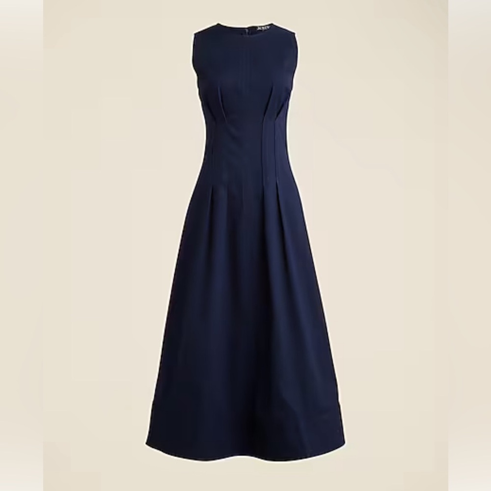 J. Crew Classic Navy Midi Dress